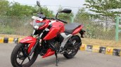 2018 TVS Apache RTR 160 4V First ride review front left quarter