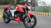 2018 TVS Apache RTR 160 4V First ride review front right quarter