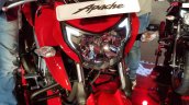 2018 TVS Apache RTR 160 4V India launch Red headlamp