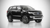 2018 Ford Endeavour : 2018 Ford Everest black front three quarter angle rendering