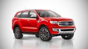 2018 Ford Endeavour : 2018 Ford Everest red front three quarter angle rendering