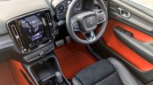 Volvo XC40 review interior black and Lava red