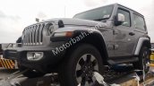 2018 Jeep Wrangler 2-door front three quarters spy shot India