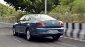 VW Passat review rear angle action shot