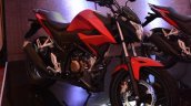 2018 Honda CB150R StreetFire matte red colour front right quarter