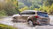 Facelifted Ford Everest (Facelifted Ford Endeavour) rear three quarters off-roading