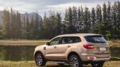 Facelifted Ford Everest (Facelifted Ford Endeavour) rear three quarters