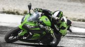 Kawasaki Ninja 300 2018 green riding
