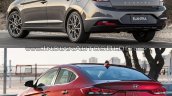 Hyundai Elantra Old vs New Comparison Rear Three Quarters image