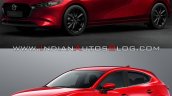 2019 Mazda3 Vs 2016 Mazda3 Front Three Quarters