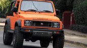 Modified Maruti Gypsy Motormind Orange Front Three