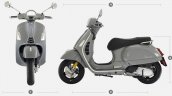Vespa Gts 300 Supertech Grey Front And Left Side