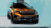 Skoda Vision In Concept Front Three Quarters Tease
