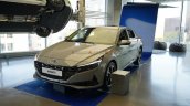 2021 Hyundai Elantra Grey Front Three Quarters Lef