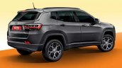 2021 Jeep Compass Facelift Rear Rendering
