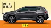 2021 Jeep Compass Facelift Side Rendering