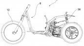 Piaggio Leaning 3 Wheeler Patent Image Side