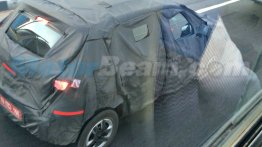 A Red Renault Kayou (Renault XBA) shows its taillight graphic - Spied