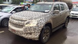 Chevrolet Trailblazer facelift spied inside and out in India