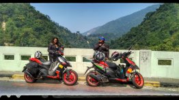 Two women riders on Aprilia SR 150 & SR 150 Race cover 1,701 km in record time