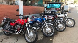 All four Yamaha RD350s from this IAB reader's garage look impeccable