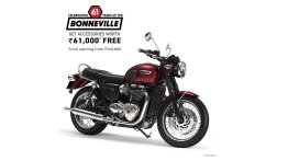 Triumph is offering free accessories worth INR 61K on entire Bonneville range