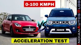 2021 Maruti Swift vs Ignis Facelift 0-100 km/h Test- Surprise Surprise!