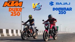 Bajaj Dominar 250 vs KTM 250 Duke - Top-End Drag Race - Who Wins?