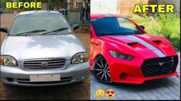 Humble Maruti Baleno Sedan Modified To Ford Mustang Lookalike - Cool Or Not?