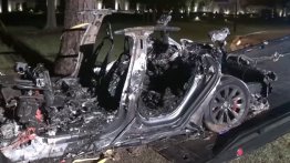 Tesla Model S Driving on Autopilot Crashes into Tree