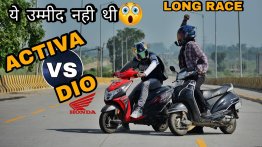 Honda Activa vs Honda Dio - Interesting Drag Race b/w 110cc Scooters