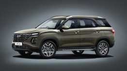 Hyundai Alcazar Facelift Visualized Based On Creta Facelift Spy Shots - IAB Renders