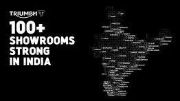 Triumph Hits 100 Showrooms in India in Record Time