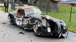 Priceless Jaguar XK120 Crushed in a Head-on Collision