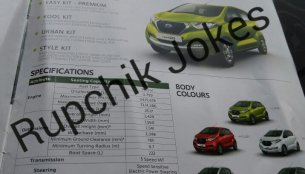 Datsun redi-GO brochure leaked, comes in 5 variants