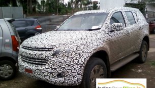 Chevrolet Trailblazer facelift spied inside and out in India