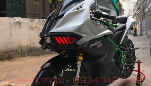 Bajaj Pulsar RS200 modified to look like Kawasaki Ninja H2R