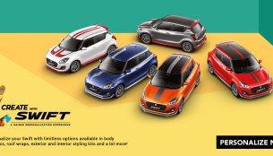 Check out the official Prime Lucent Orange custom Maruti Swift