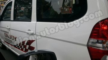 Spied - Chevrolet Enjoy demo vehicle caught in Bengaluru; spec sheet inside