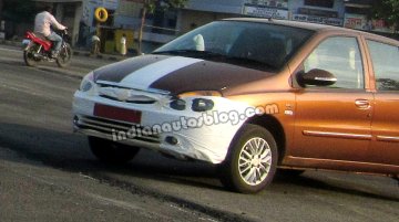 Spied - Tata Indigo eCS facelift sporting new body color spotted testing