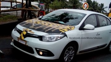 Spied - 2013 Renault Fluence facelift caught testing in Chennai