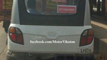 Spied - Left hand drive Bajaj RE60 caught testing