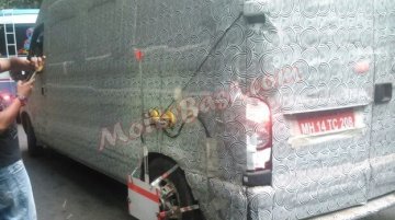 Spied - Next-generation Tata Winger with tyre test equipment snapped