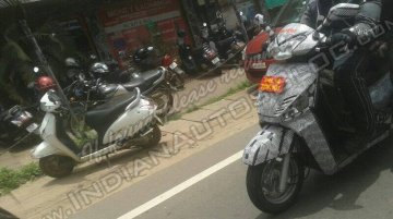 Spied - IAB reader snaps the Mahindra 110cc scooter (Mahindra G101) up close