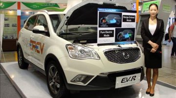 Korea - Ssangyong Korando C EV-R range extender hybrid showcased at ENVEX 2014