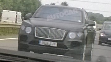 Spied - Bentley SUV with production body panels starts testing in the UK