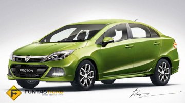 Rendering - Proton Iriz sedan not far off from being the Saga 3