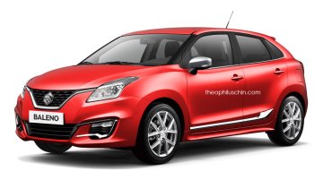 Suzuki Baleno with a sporty body-kit - Rendering