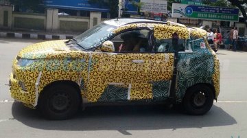 Mahindra S101 (XUV100) side profile snapped - Spied