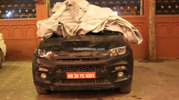 Maruti YBA sub-4m SUV snapped in production avatar, gets projector headlights - Spied